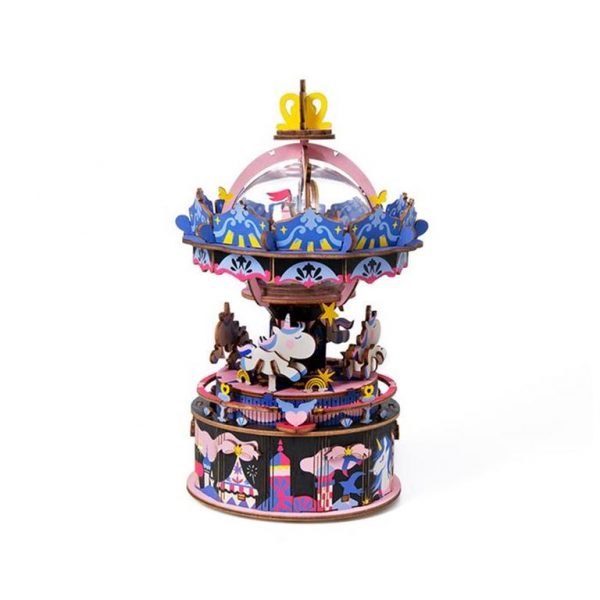 Rolife Starry Night AM44 Merry-go-round DIY Music Box