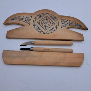 Σχέδιο ξυλογλυπτικής δύο εργαλεία