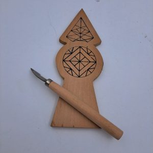 Σχέδιο ξυλογλυπτικής ένα εργαλείο