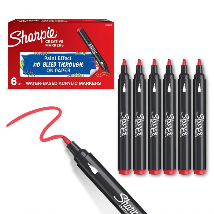 SHARPIE CREATIVE ACR. M.BULLET RED ACRYLIC SHARPIE CREATIVE ACR. M.BULLET RED ACRYLIC