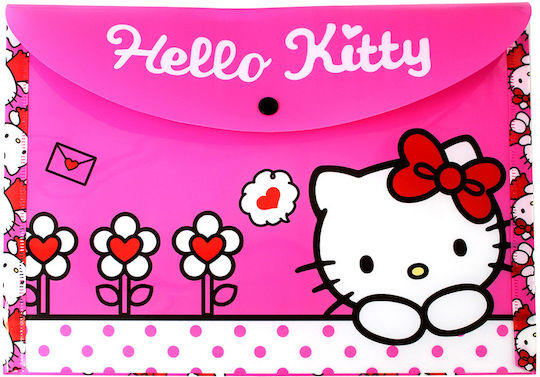 Hello Kitty Φάκελος Κουμπί Α4 PP Hello Kitty Φάκελος Κουμπί Α4 PP