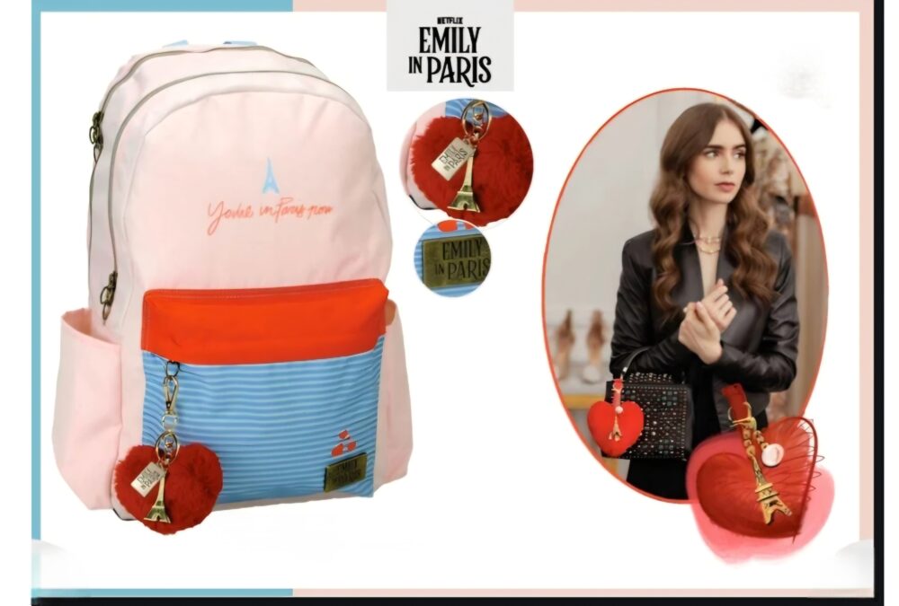 Emily in paris τσάντα πλάτης Emily in paris τσάντα πλάτης