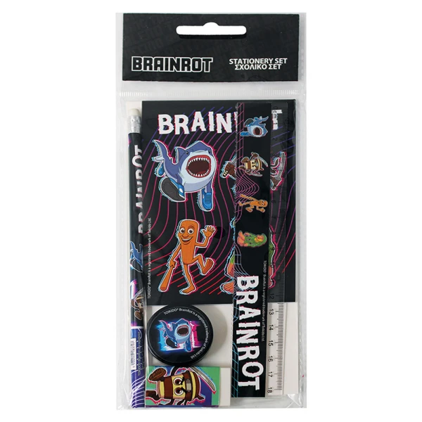 Toikido Brainrot Σετ Σχολικό+Μπλοκ Toikido Brainrot Σετ Σχολικό+Μπλοκ