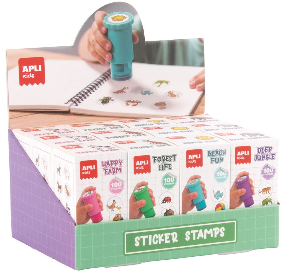 APLI STICKER STAMPS DISPLAY 12U APLI STICKER STAMPS DISPLAY 12U